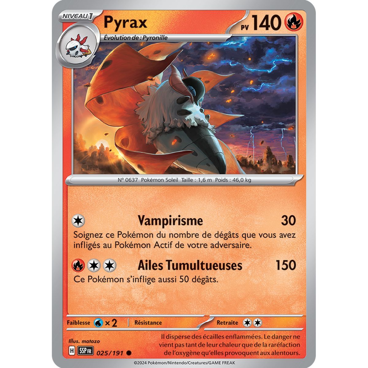 Pyrax - Common 25/191 - Scarlet and Purple Surging Spark