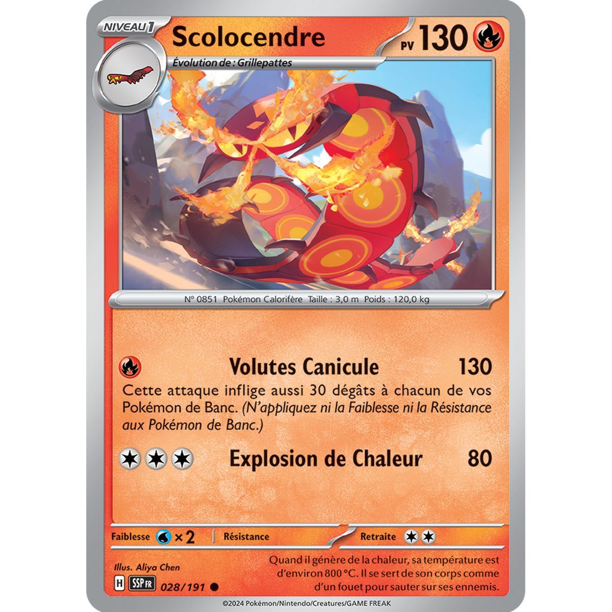 Scolocendre - Reverse 28/191 - Scarlet and Purple Surging Spark