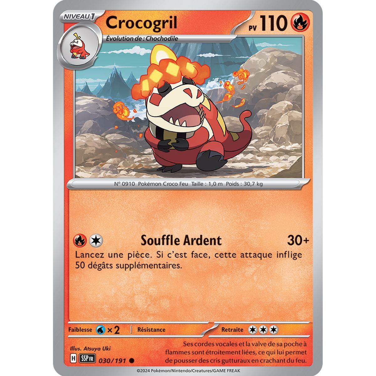 Crocogril - Common 30/191 - Scarlet and Purple Surging Spark