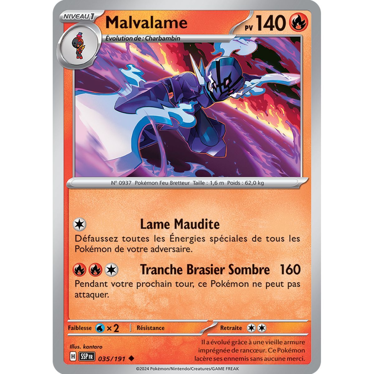 Malvalame - Uncommon 35/191 - Scarlet and Purple Surging Spark