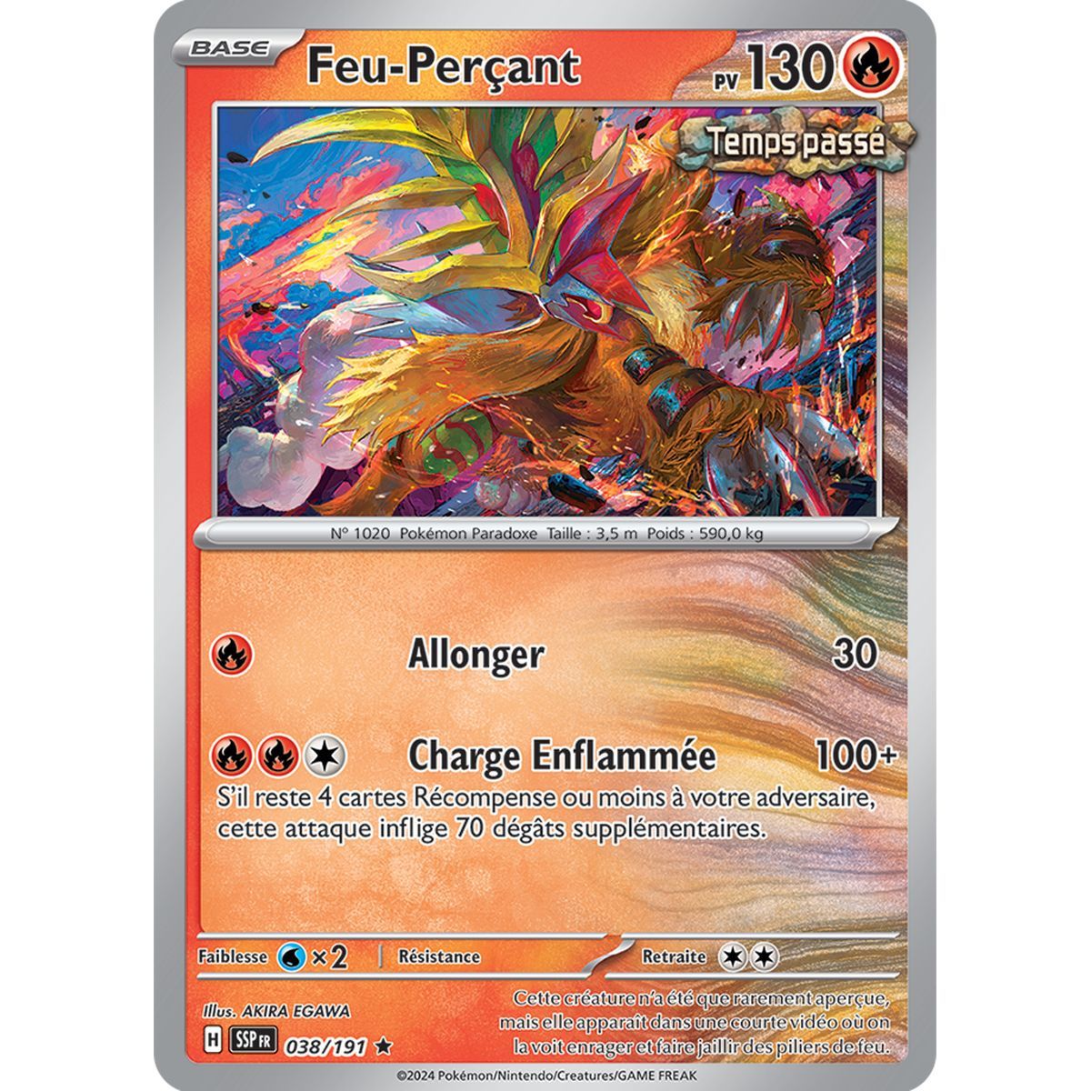 Piercing Fire - Holo Rare 38/191 - Scarlet and Purple Surging Spark