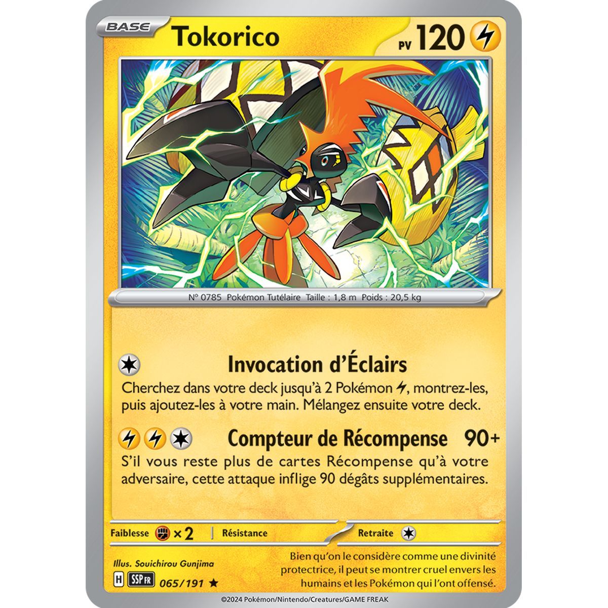 Tokorico - Holo Rare 65/191 - Scarlet and Purple Surging Spark