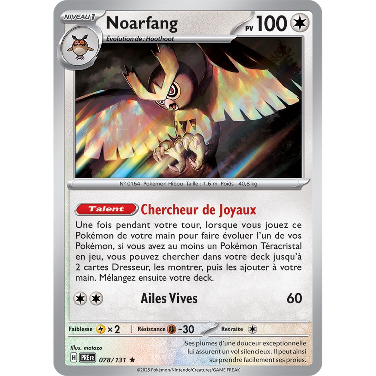 Noarfang - Reverse 78/131 - Scarlet and Purple 8.5 Prismatic Evolutions