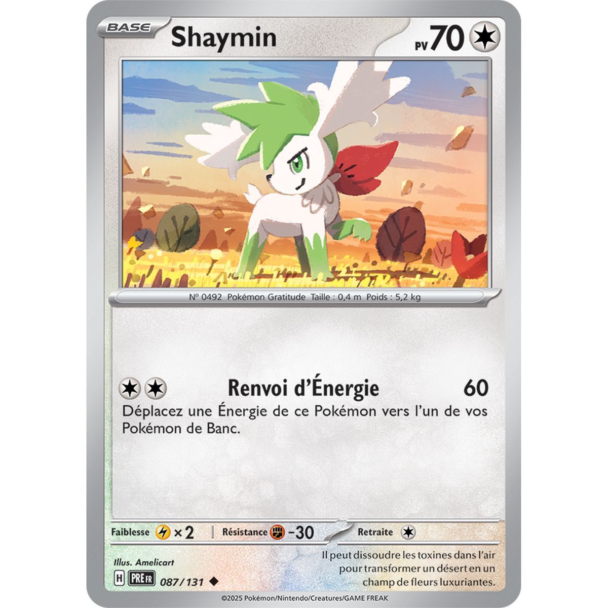 Shaymin - Reverse 87/131 - Scarlet and Purple 8.5 Prismatic Evolutions