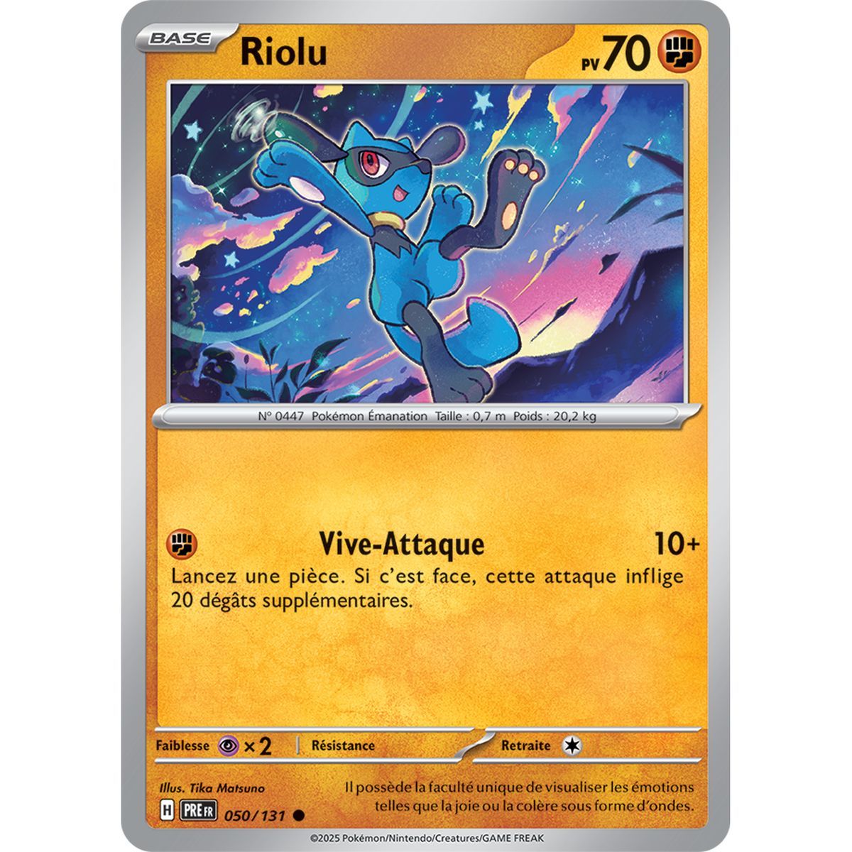 Riolu - Reverse 50/131 - Scarlet and Purple 8.5 Prismatic Evolutions