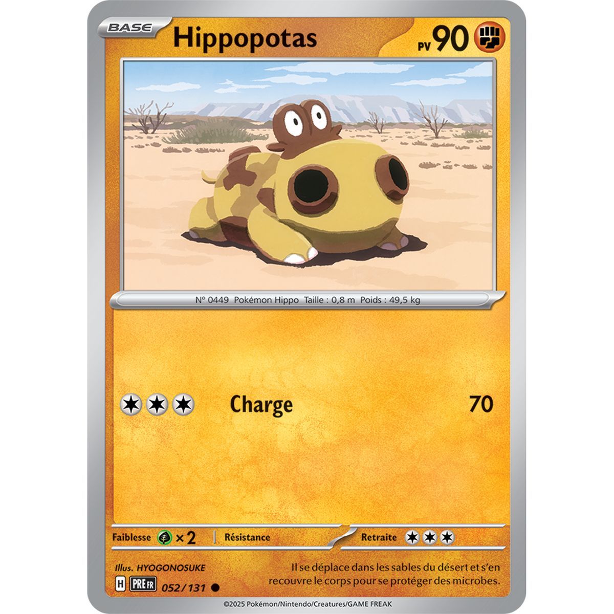 Hippopotas - Reverse 52/131 - Scarlet and Purple 8.5 Prismatic Evolutions