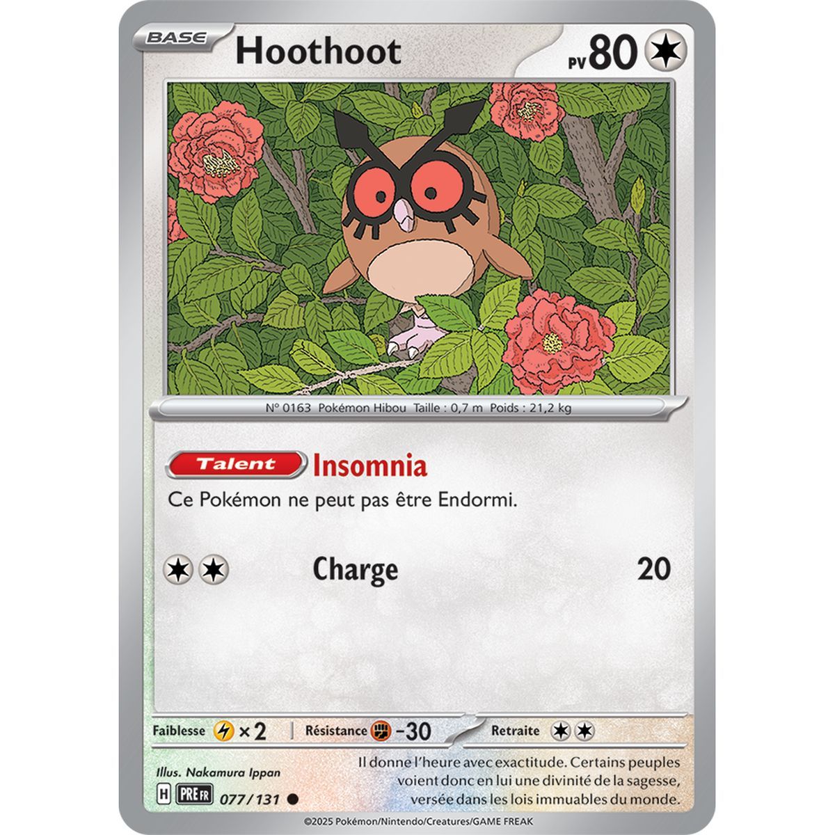 Hoothoot - Reverse 77/131 - Scarlet and Purple 8.5 Prismatic Evolutions