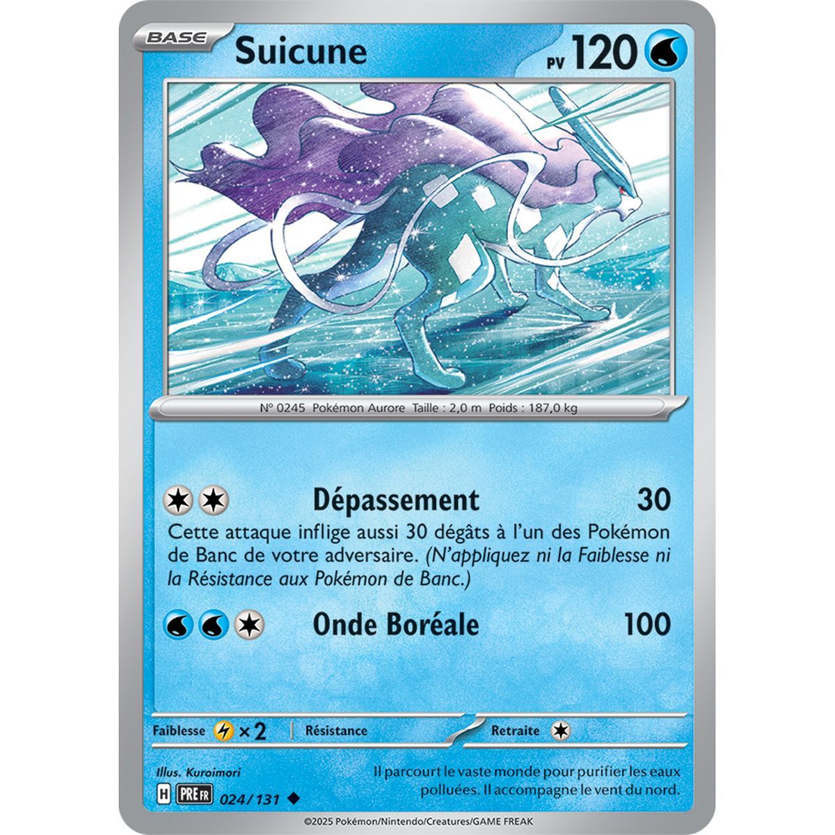 Suicune - Uncommon 24/131 - Scarlet and Purple 8.5 Prismatic Evolutions