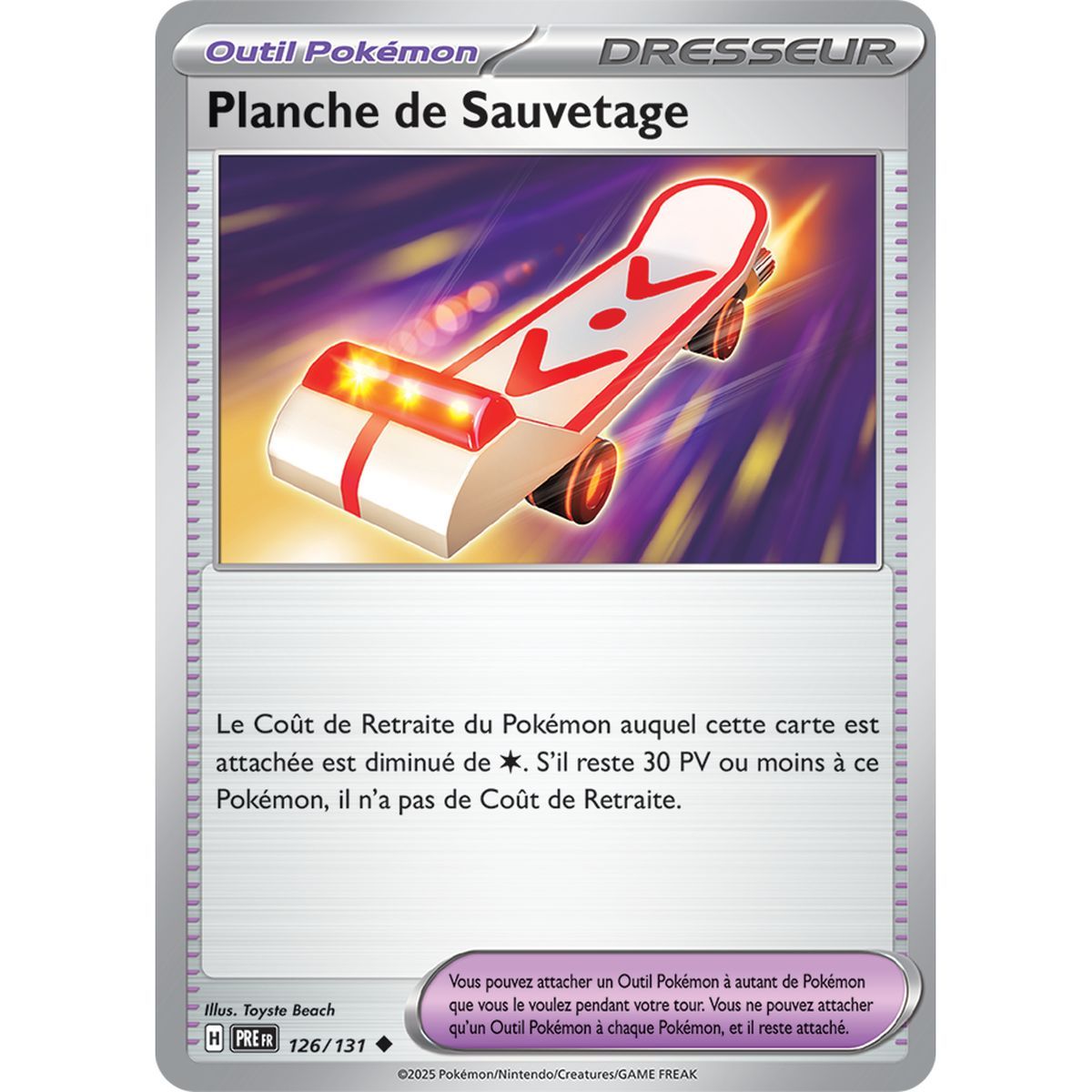 Rescue Plank - Uncommon 126/131 - Scarlet and Purple 8.5 Prismatic Evolutions