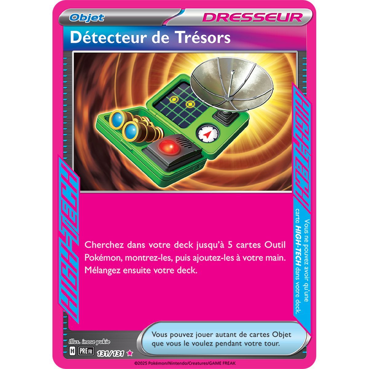 Treasure Detector - ACE SPEC rare 131/131 - Scarlet and Purple 8.5 Prismatic Evolutions