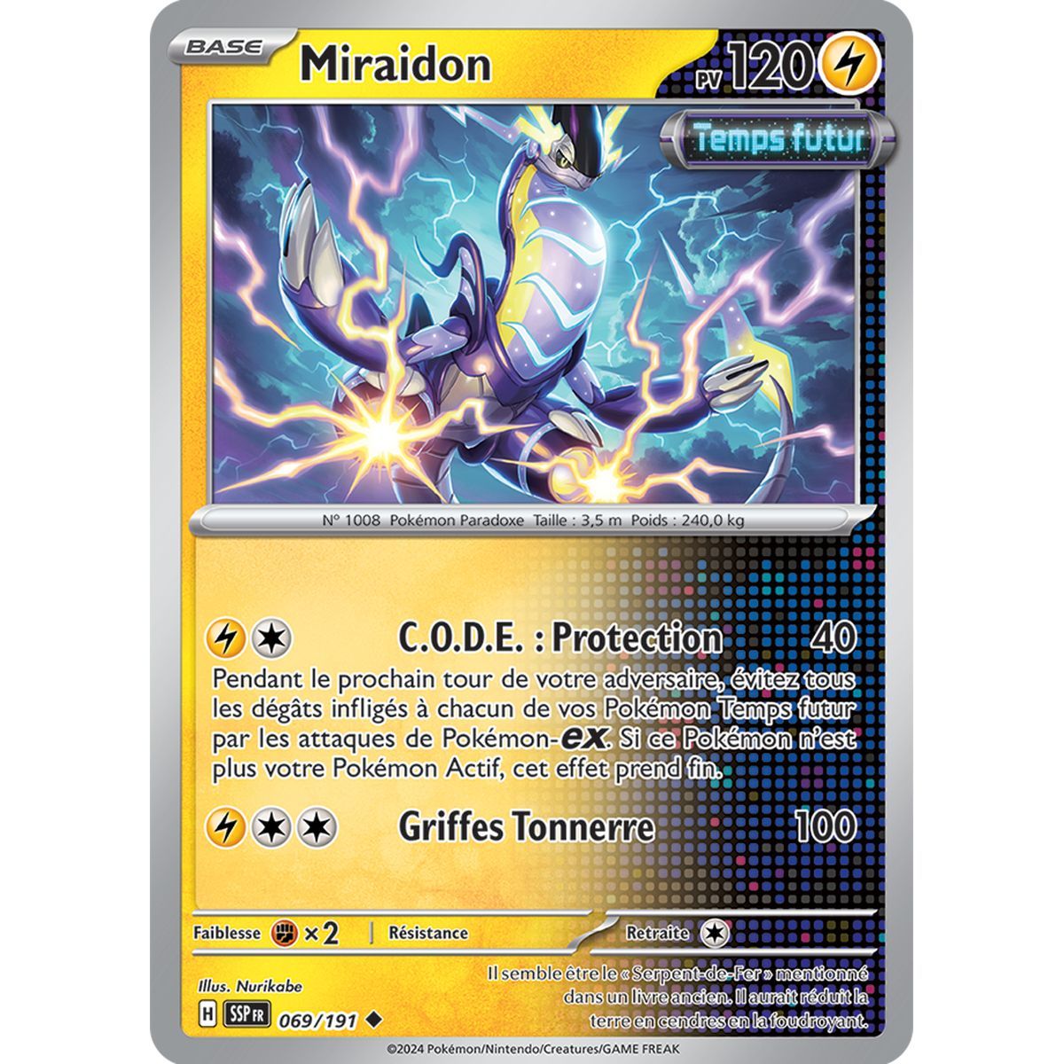 Miraidon - Uncommon 69/191 - Scarlet and Purple Surging Spark