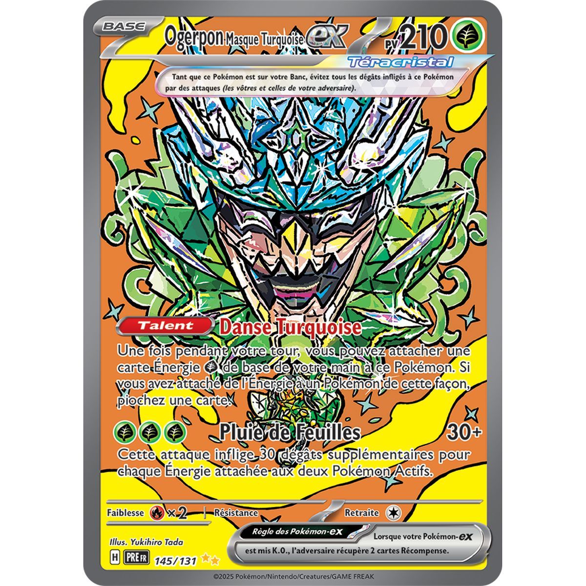 Ogerpon Turquoise Mask-ex - Special Illustration Rare 145/131 - Scarlet and Purple 8.5 Prismatic Evolutions