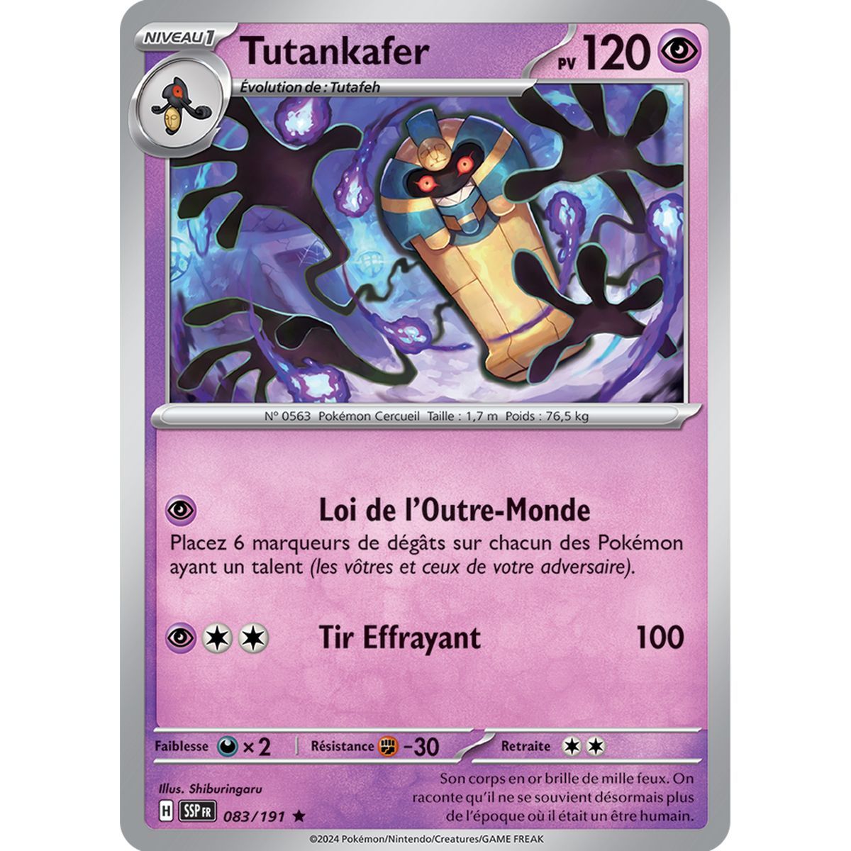 Tutankafer - Holo Rare 83/191 - Scarlet and Purple Surging Spark