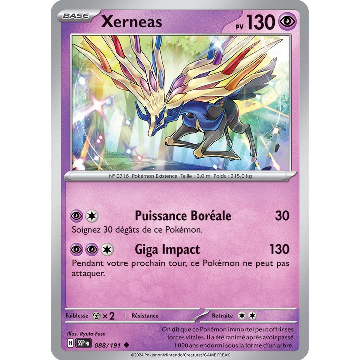 Xerneas - Uncommon 88/191 - Scarlet and Purple Surging Spark