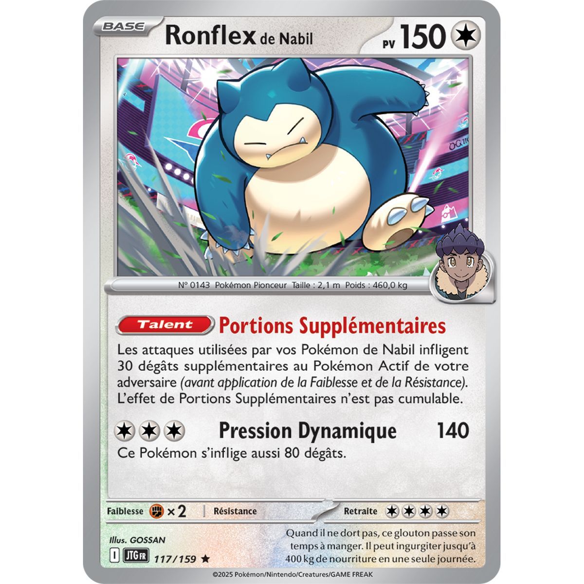 Item Nabil's Snorlax - Reverse 117/159 - Scarlet and Purple 9 Adventures Together