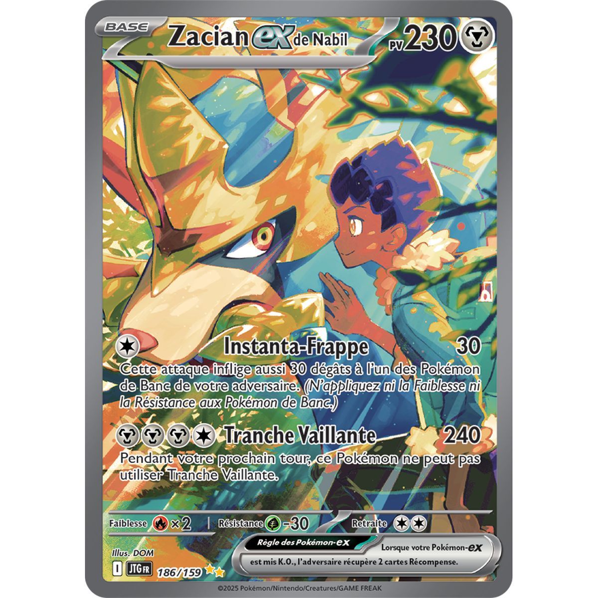 Zacian-exde Nabil - Special Illustration Rare 186/159 - Scarlet and Violet 9 Adventures Together