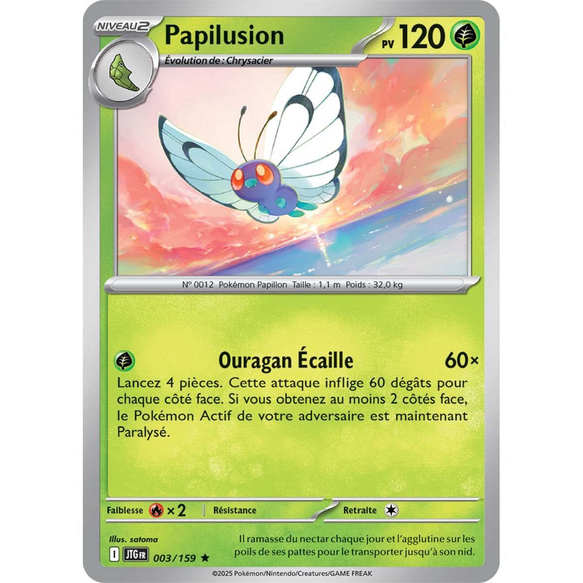 Butterflies - Holo Rare 3/159 - Scarlet and Purple 9 Adventures Set