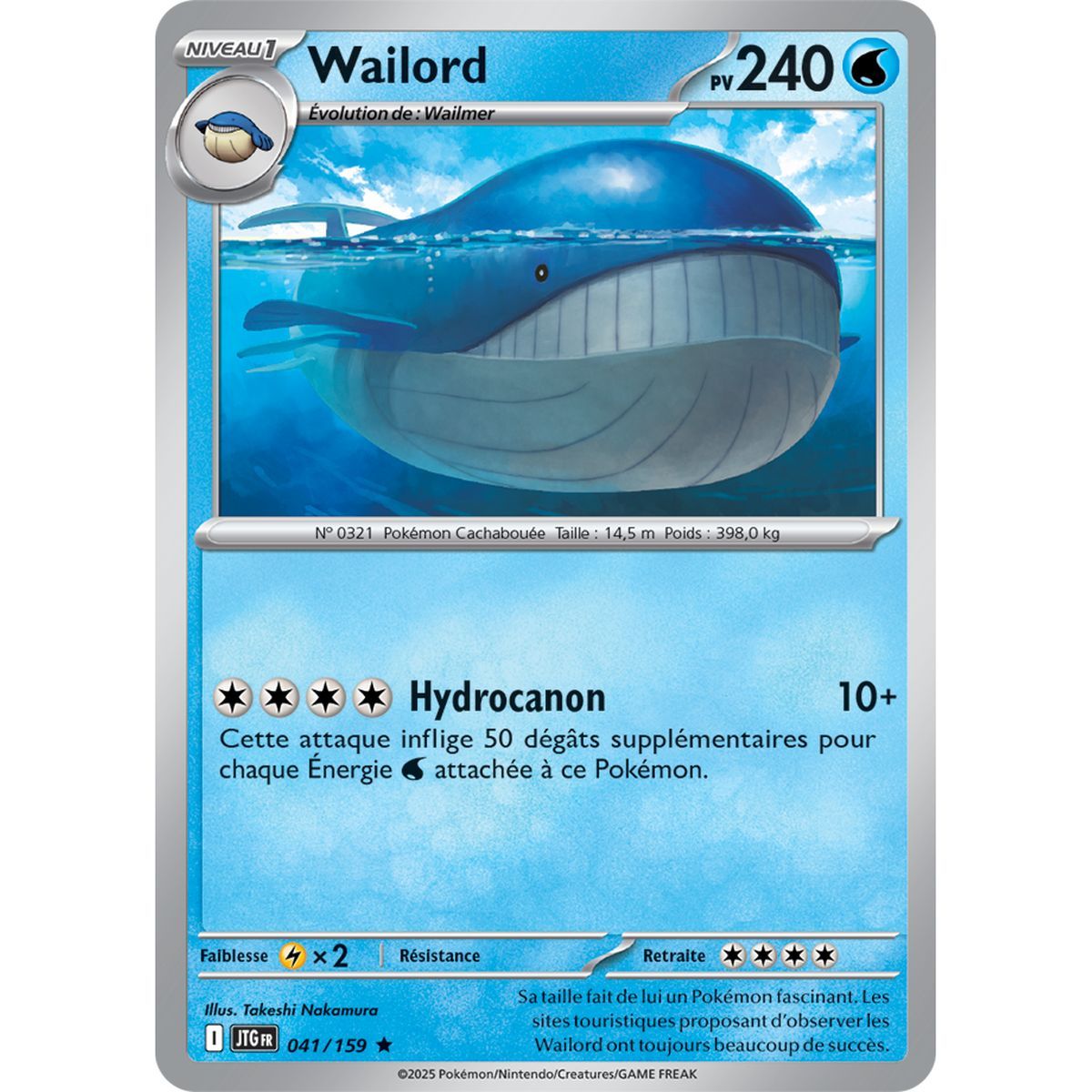 Wailord - Holo Rare 41/159 - Scarlet and Purple 9 Adventures Set
