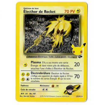 Item Rocket Zapdos - Holo Rare 15/132 EB07.5 25th Anniversary Celebrations