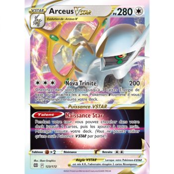 Item Arceus V STAR - Ultra Rare 123/172 - EB09 Sword and Shield Sparkling Stars