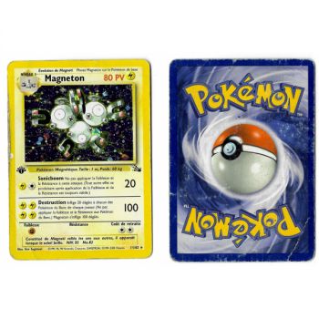 Item Magneton 11/62 Fossil Holo 1st French View Scan