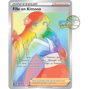 Item Girl in Kimono - Secret Rare 205/195 - Sword and Shield 12 Silver Storm