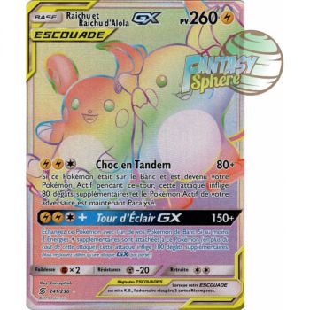 Item Raichu and Alolan Raichu GX - Secret Rare 241/236 - Sun and Moon 11 Harmony of Spirits