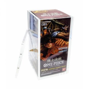 Treasurewise - Plexiglass Protective Box for Japanese One Piece Booster Box - Magnetic Lid