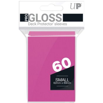 60 Card Sleeves - Small - Bright Pink - PRO-Gloss Ultra Pro