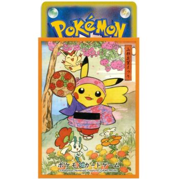 64 Card Sleeves - Standard - Hanagasa Festival Pikachu Orange - Pokemon Center
