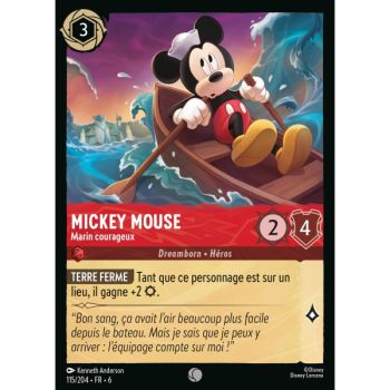 Item Mickey Mouse, Brave Sailor - 115/204 - AZS - The Azurite Sea - Brilliant - Premium - French