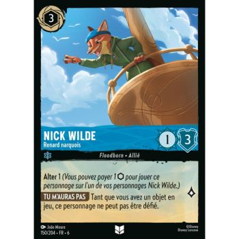 Item Nick Wilde, Sneering Fox - 150/204 - AZS - The Azurite Sea - Brilliant - Premium - French