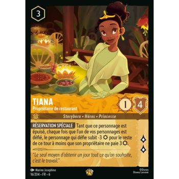 Item Tiana, Restaurant Owner - 16/204 - AZS - La Mer Azurite - Brilliant - Premium - French