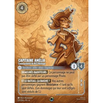 Item Captain Amélia, Commander of the RLS Héritage - 221/204 - AZS - The Azurite Sea - Enchanted - French