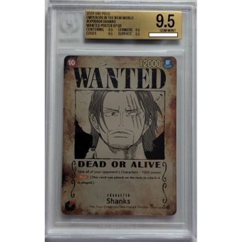 [BGS 9.5 - Gem Mint] - Graded Card - Shanks (Wanted) OP09-004 - Emperors in the New World - 2024 - One Piece - English