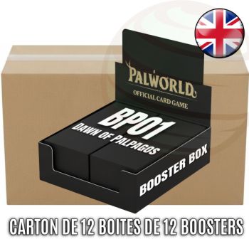 photo Box of 12 Boxes of 12 Boosters - Dawn of Palpagos [BP01] - Palworld TCG - EN