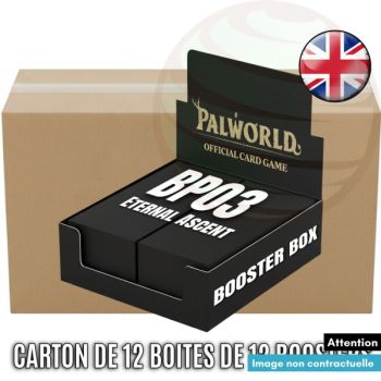Carton of 12 Boxes of 12 Boosters - Eternal Ascent [BP03] - Palworld TCG - EN