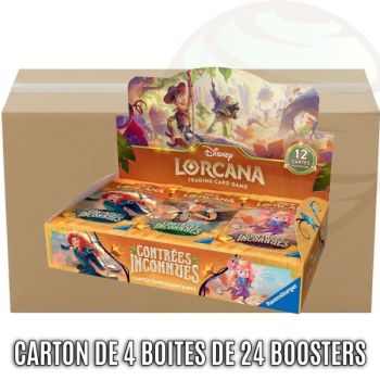 photo Carton of 4 boxes of 24 boosters - Chapter 12: Unknown Lands - Disney Lorcana - Set 12 - FR