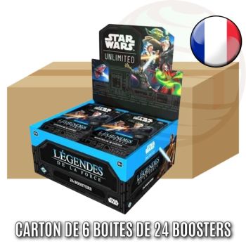 photo Box of 6 Boxes of 24 Boosters - Star Wars Unlimited: Legends of the Force - FR