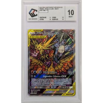 [CCC 10 - Nine+] - Graded Card - Moltres, Zapdos, and Articuno GX - Promo - 2019 - Pokémon - French