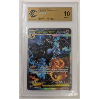 [CCC 10 - Perfect] - Graded Card - Mega Charizard X-ex 125/094 - Mega Evolution: Phantasmal Flames - 2025 - Pokémon - French