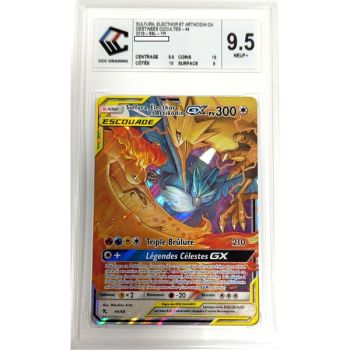 [CCC 9.5 - Nine+] - Graded Card - Moltres, Zapdos & Articuno GX 44/68 - Sun & Moon: Hidden Fates - 2019 - Pokémon - French