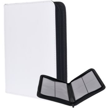 photo Premium White Toploader Binder - 144 Cards - 4-Pocket Zip Binder - Newave Collectibles