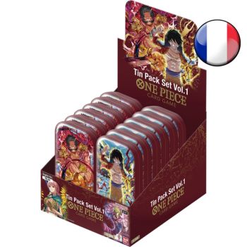 Display of 12 Tins Pack Set - Luffy & Roger - One Piece CG - FR 🇫🇷