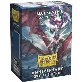 Dragon Shield - Standard Sleeves - Dual Anniversary Blue Silver (100)