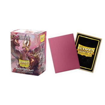 photo Dragon Shield - Standard Sleeves - Dual Anniversary - Red Gold (100)