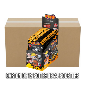 (ED2) Box of 12 Booster Boxes - Konoha Shido - Naruto Mythos TCG - 2nd Edition - FR