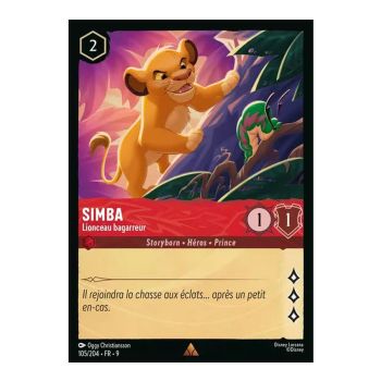 Item Simba, the Fighting Lion Cub - 105/204 - FAB - Fabulous - Brilliant - Premium - French