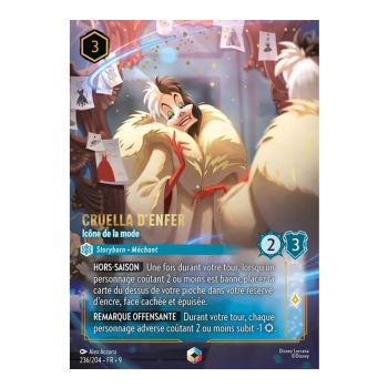 Item Cruella De Vil, Fashion Icon - 236/204 - FAB - Fabulous - Enchanted - French