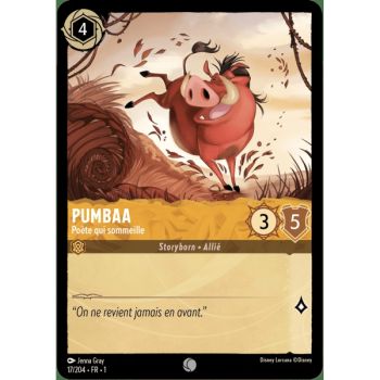 Item Pumbaa, Sleeping Poet - 17/204 - FC - First Chapter - Brilliant - Premium - French